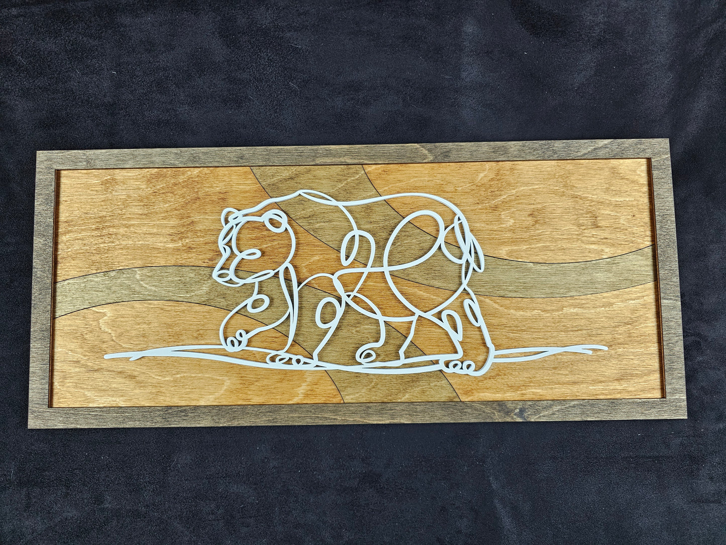 Bear Doodle Wood Art Panels