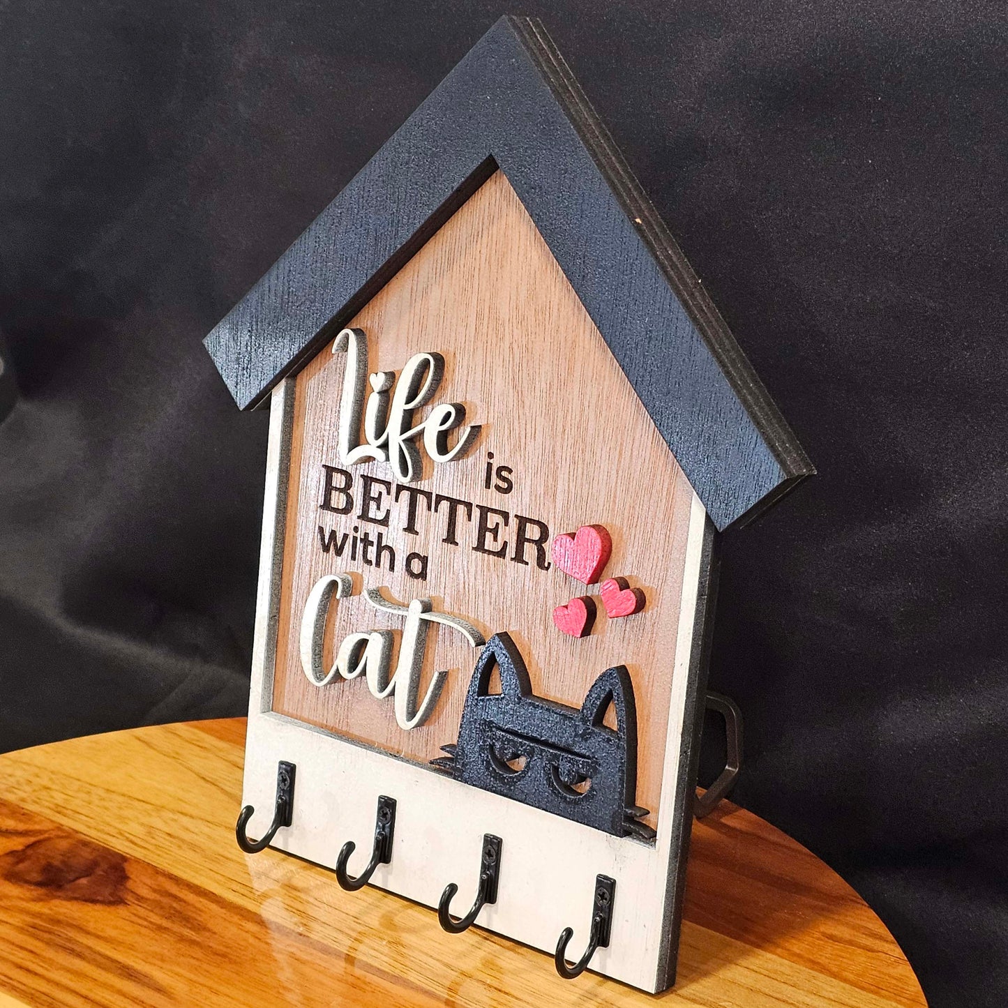 Life Is Better With A Cat Key Holder