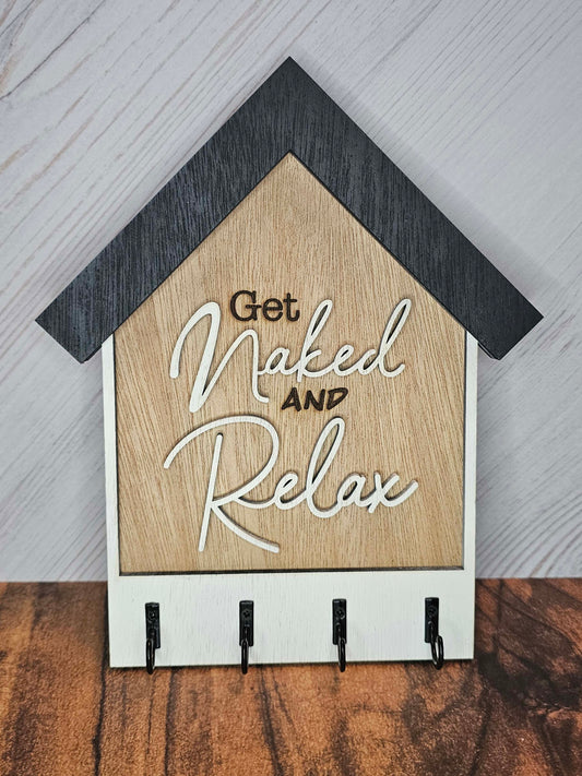 Get Naked and Relax Key Holder