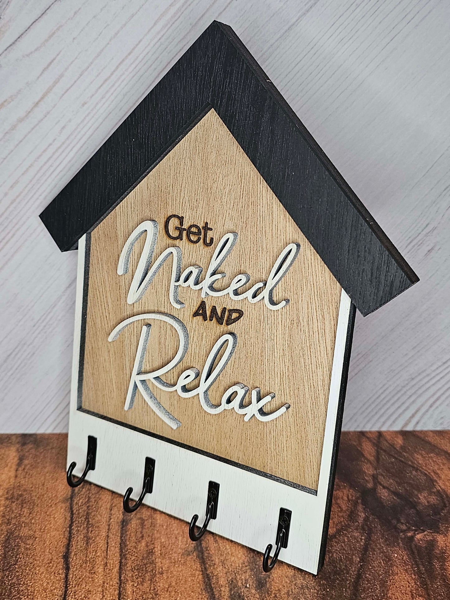 Get Naked and Relax Key Holder