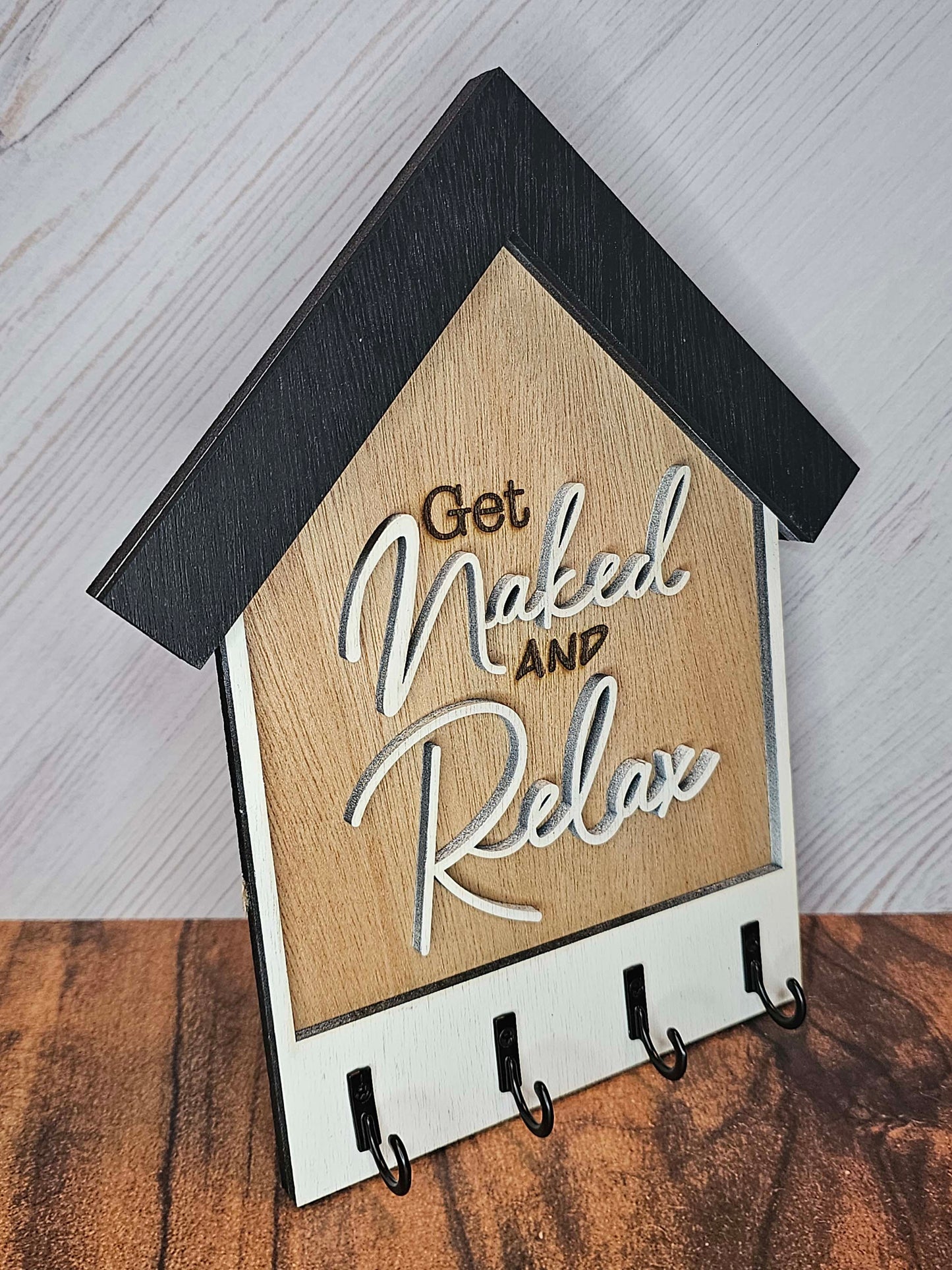 Get Naked and Relax Key Holder