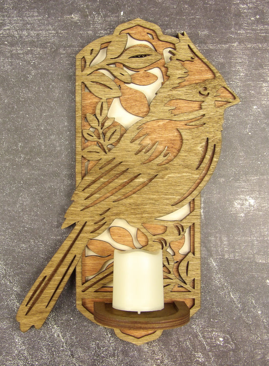 Cardinal Candle Sconce