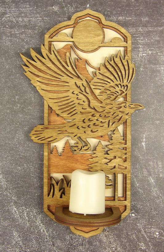 Raven Candle Sconce
